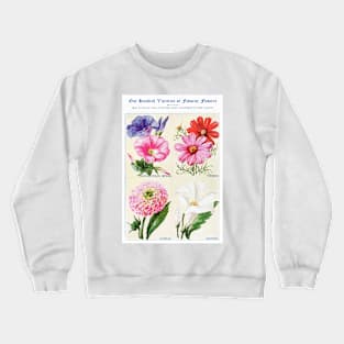 Flower watercolor illustration (1915) Crewneck Sweatshirt